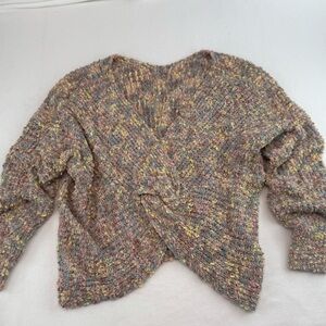 Hayden Multicolor V-Neck Multicolor Sweater Size Large